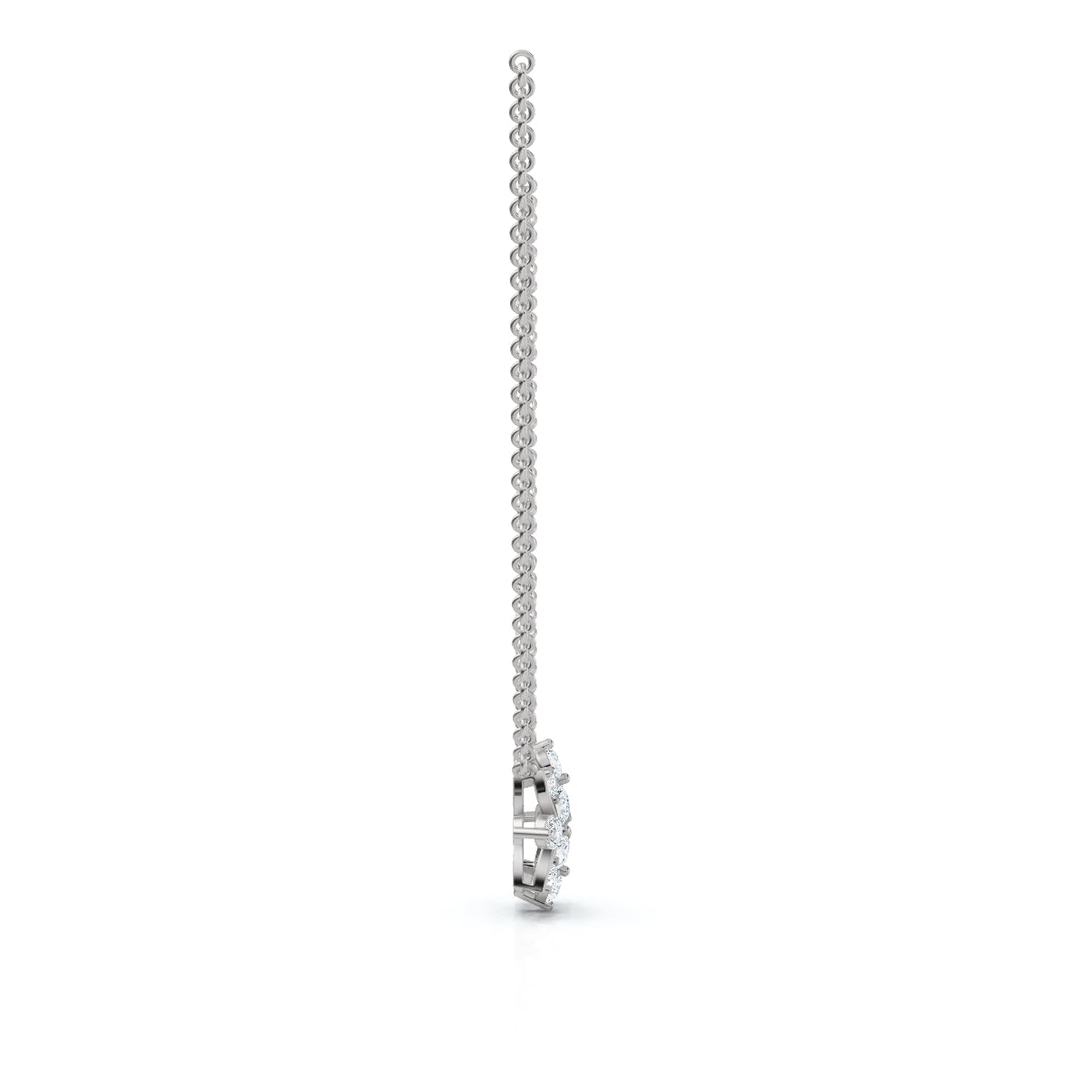 0.27 CTW Round Lab-Grown Diamond Tiered Starburst Flower Pendant Necklace 14K-18K Gold/Platinum