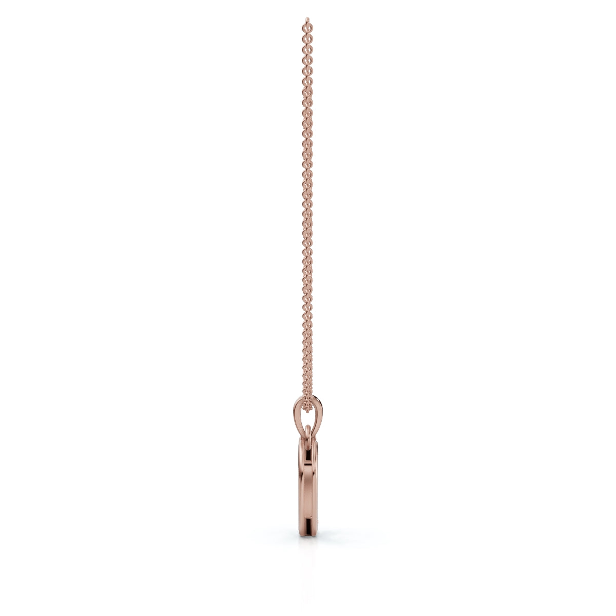 0.09 CTW Round Lab-Grown Diamond Half-Pavé Open Heart Pendant Necklace 14K-18K Gold/Platinum