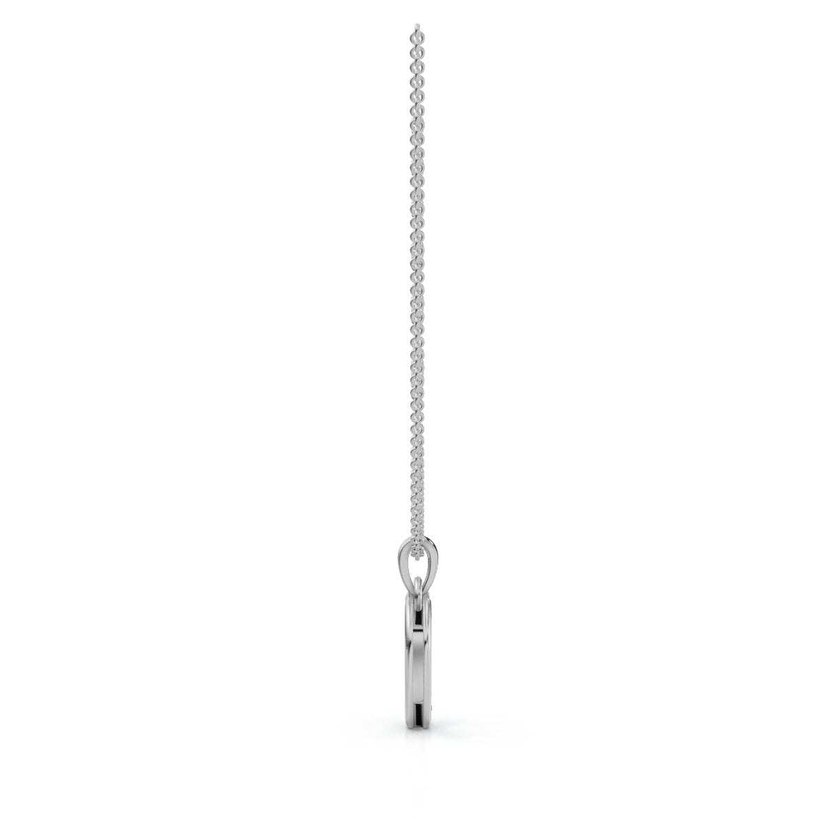 0.09 CTW Round Lab-Grown Diamond Half-Pavé Open Heart Pendant Necklace 14K-18K Gold/Platinum