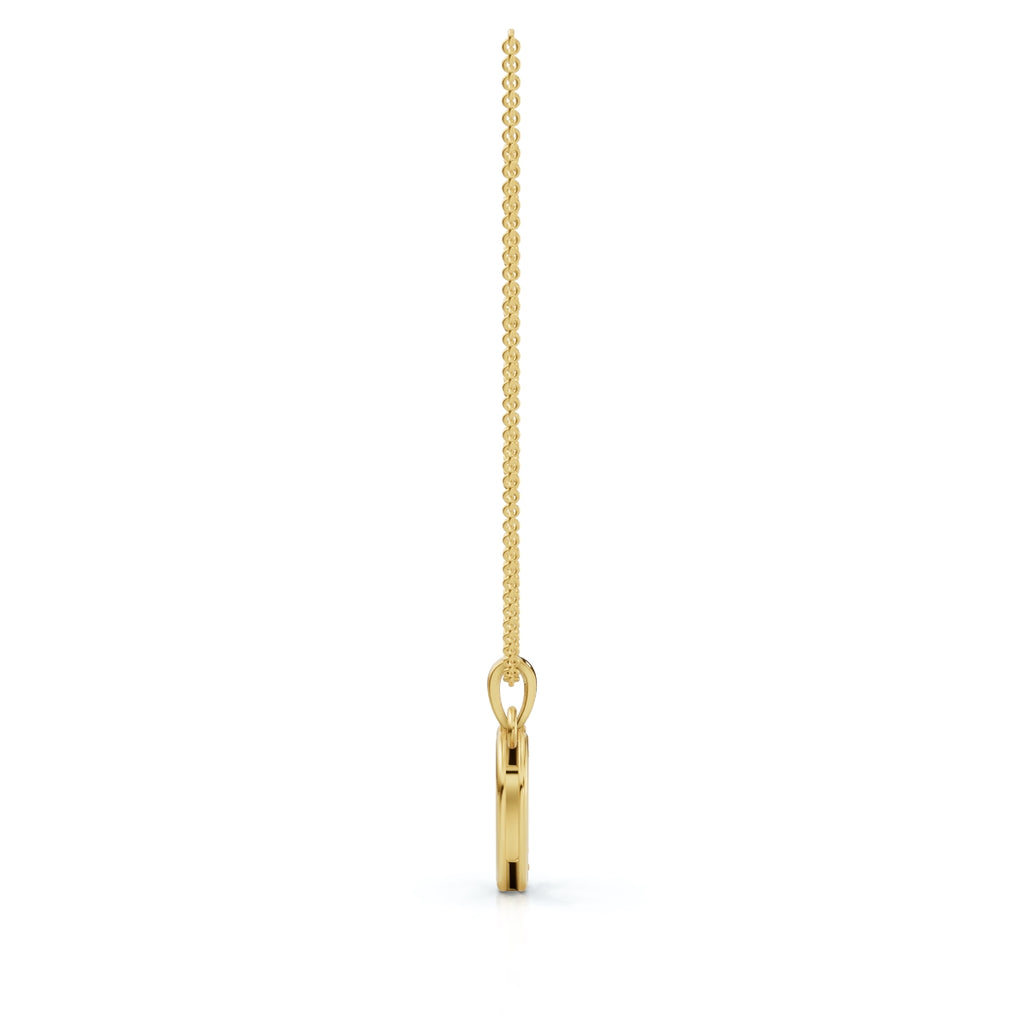 0.09 CTW Round Lab-Grown Diamond Half-Pavé Open Heart Pendant Necklace 14K-18K Gold/Platinum