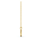 0.09 CTW Round Lab-Grown Diamond Half-Pavé Open Heart Pendant Necklace 14K-18K Gold/Platinum