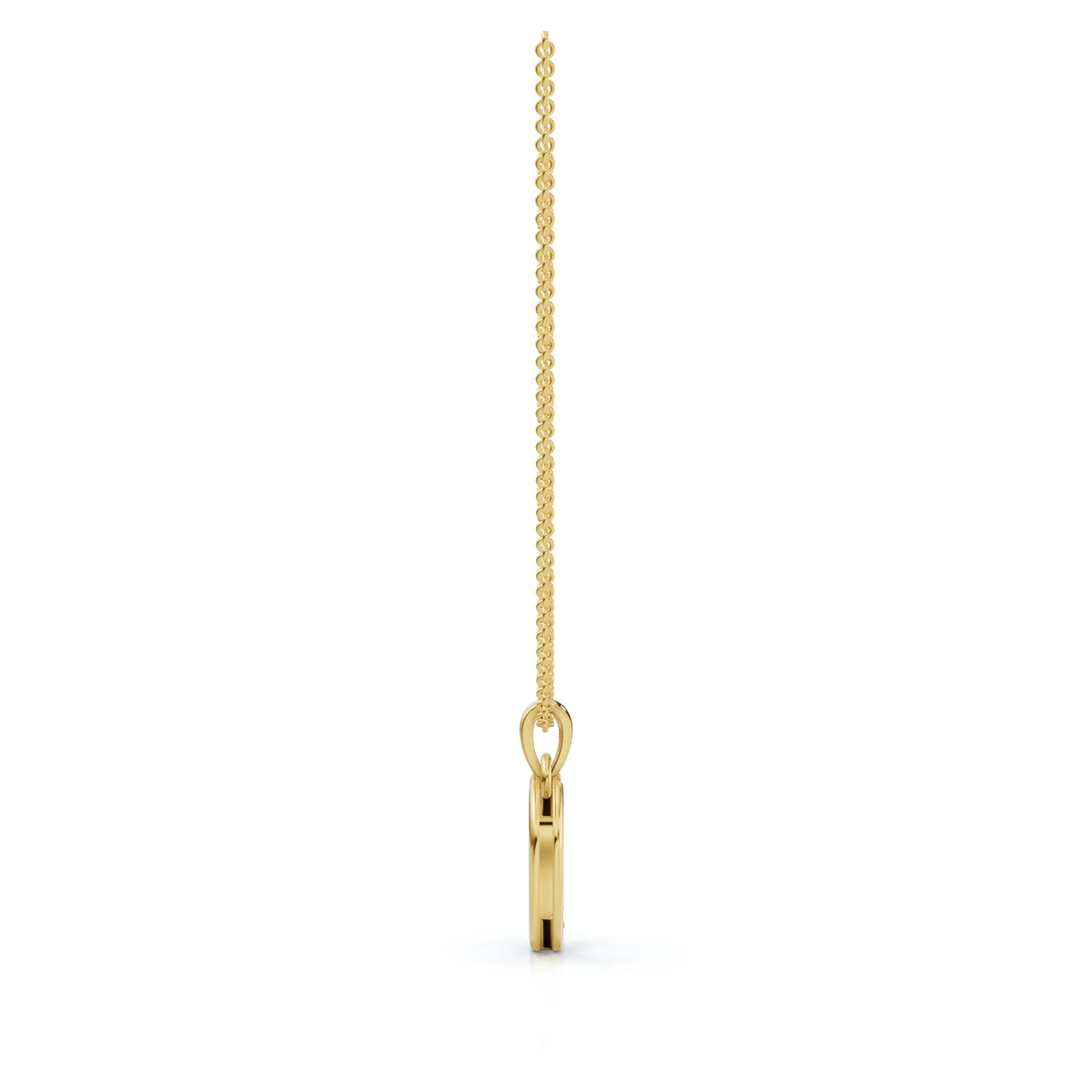 0.09 CTW Round Lab-Grown Diamond Half-Pavé Open Heart Pendant Necklace 14K-18K Gold/Platinum