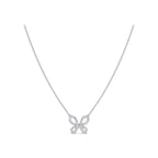 The Monarch Silhouette: 0.47 CTW Open-Wing Butterfly Pendant 14K-18K Gold/Platinum Necklace
