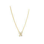 The Monarch Silhouette: 0.47 CTW Open-Wing Butterfly Pendant 14K-18K Gold/Platinum Necklace