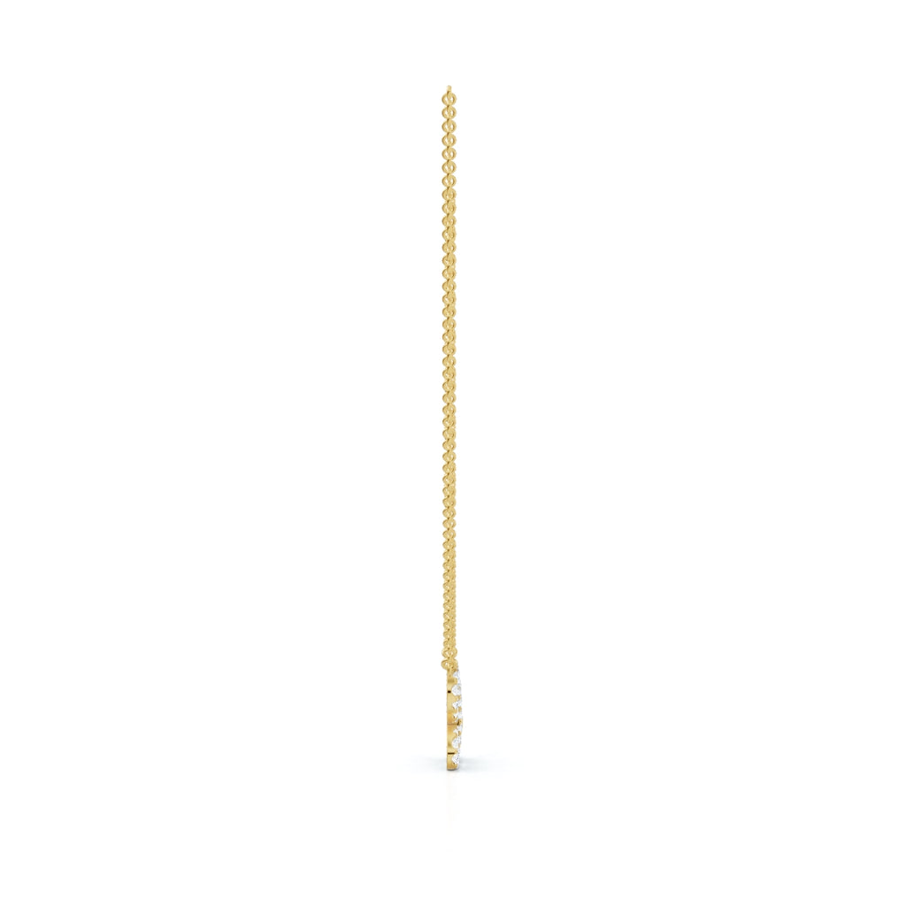 The Monarch Silhouette: 0.47 CTW Open-Wing Butterfly Pendant 14K-18K Gold/Platinum Necklace