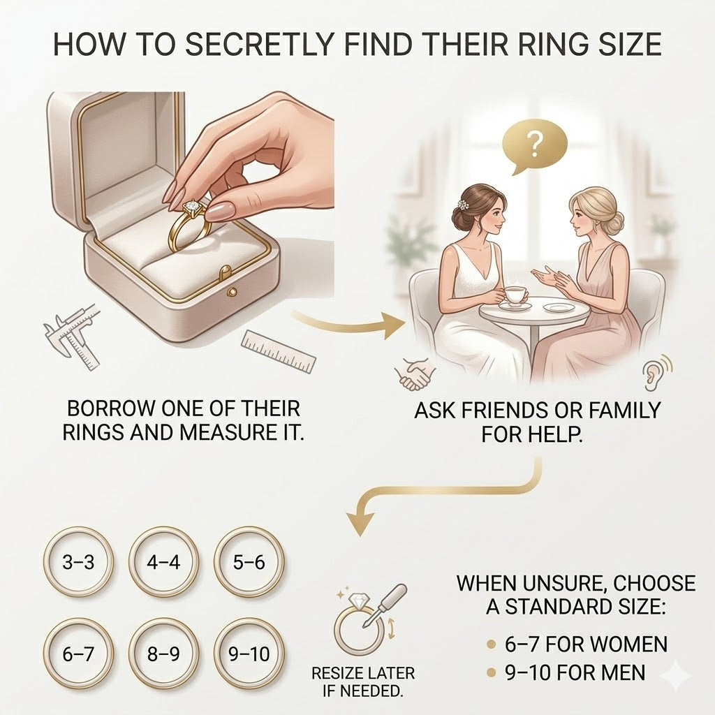 how to secretly find their ring size