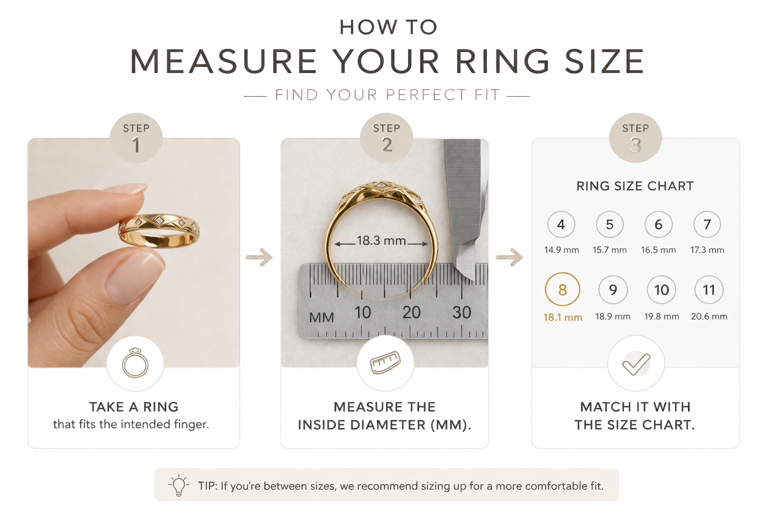 how to mearing your ring size