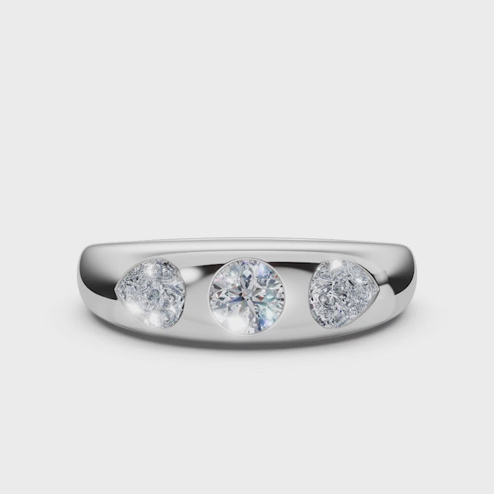 18K White Gold Wedding Lab Grown Diamond Ring (1 ct. tw)