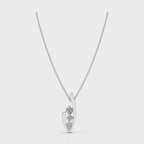 0.52 CTW Round Lab-Grown Diamond Asymmetrical Trio Leaf Pendant Necklace 14K-18K Gold/Platinum