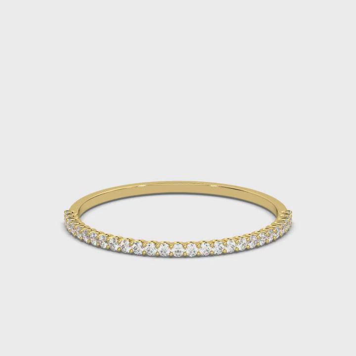 0.20-6 CTW Round Brilliant Cut Lab Grown Diamond Bubble Micro-Prong Stacking Band in 14K Yellow Gold