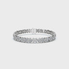 The Fleur Charm: 4.14 CTW Round Lab-Grown Diamond Repeating Blossom Bracelet Gold