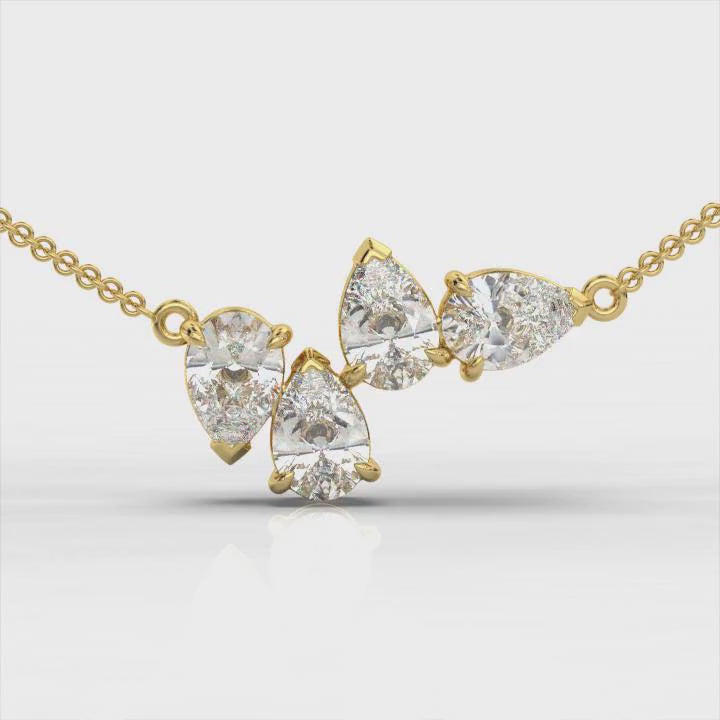 14K White Gold Fashion Lab Grown Diamond Necklace (8 1/2 ct. tw)