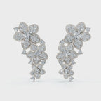 The Wildflower Vine: 3.30 CTW Graduated Diamond Cluster Statement Studs 14K-18K Gold/Platinum