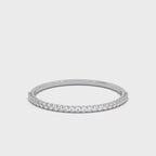 0.20-6 CTW Round Lab Grown Diamond Bubble Micro-Prong Stacking Band in 14K White Gold