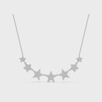 0.64 CTW Round Lab-Grown Diamond Multi-Star Constellation Statement Necklace 14K-18K Gold/Platinum