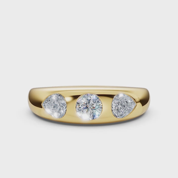 18K Yellow Gold Wedding Lab Grown Diamond Ring (1 ct. tw)