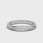 The Gentle Arc: 0.12 CTW Contoured Diamond Nesting Band 14K-18K Gold/Platinum Ring