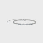The Constellation Bar: 0.88 CTW Dual-Chain Lab-Grown Diamond Inline Bracelet Gold/Platinum
