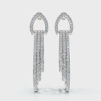 The Continuum Cascade: 2.65 CTW Concentric Layered Diamond Teardrop Drops 14K-18K Gold/Platinum