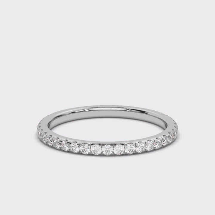 The Endless Ribbon: 0.46 CTW Petite Diamond Eternity Ring 14K-18K Gold/Platinum Band