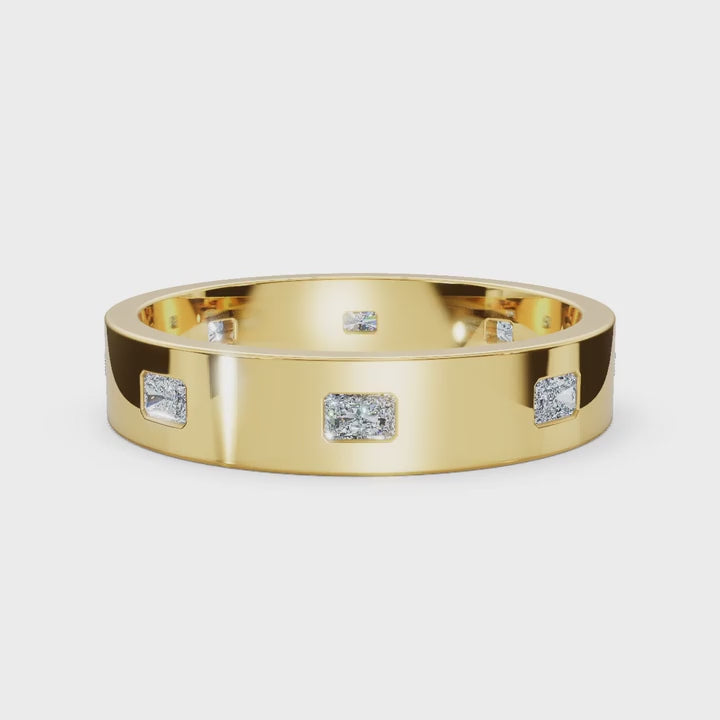 18K Yellow Gold Wedding Lab Grown Diamond Ring (1/2 ct. tw)